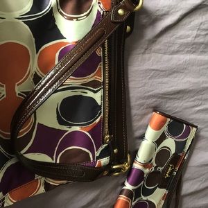 Coach  handbag with matching wallet
